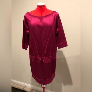 DVF Cranberry Silk Dress/Tunic Size 8